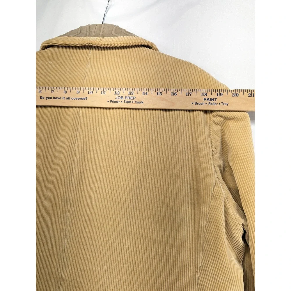 Vintage Cortefiel Mens Tan Corduroy Car Coat Jacket 70s Western Spain Size 44